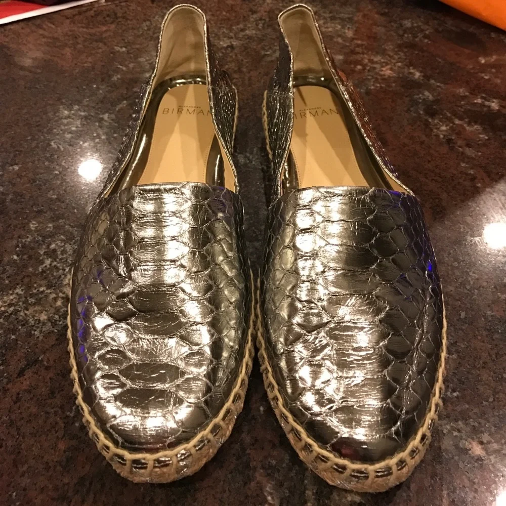 Brand new Alexandre Birman python espadrille